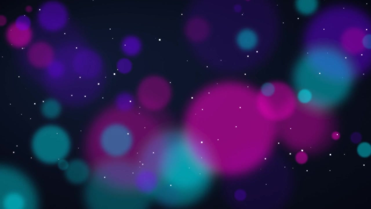 Abstract Motion Background with Floating Colorful Bokeh Circles