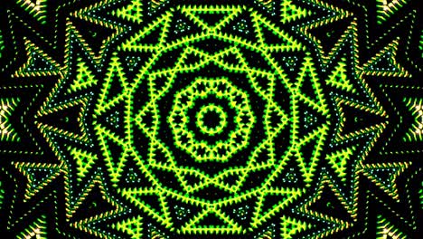 patrón de kaleidoscopio abstracto con colores completos. mandala mágica. 4k