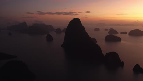 sunrise over a tropical island bay