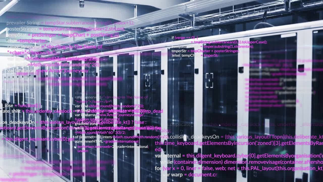 Animation of data processing over computer servers