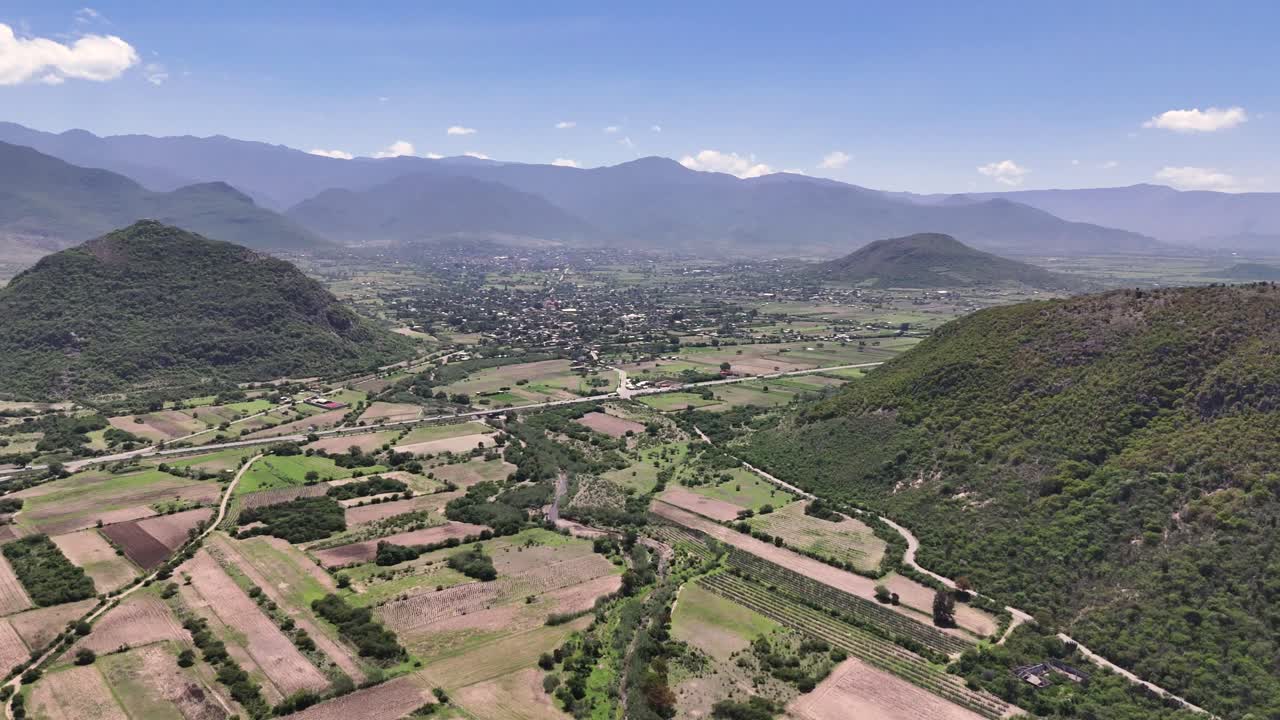 Aerial View of a Serene Valley in Mexico