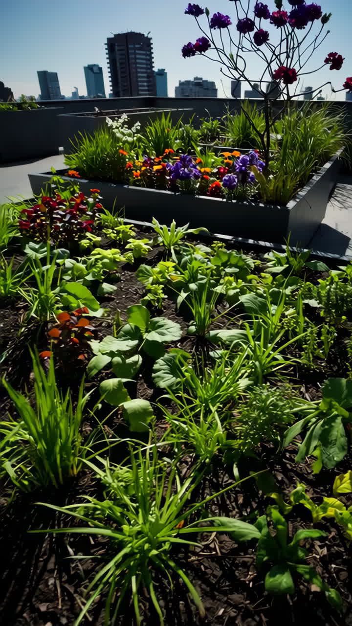 Rooftop Garden with City View