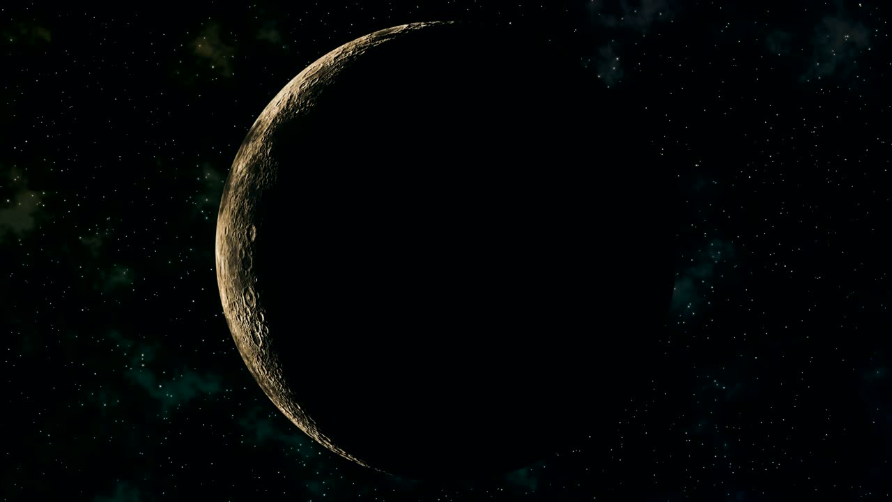 fases de la luna realistas sin costuras a través de nuevo, media luna, mitad, gibbous y lleno