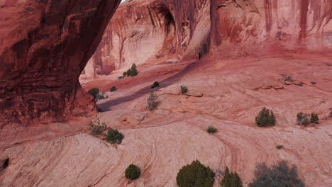 rock formation canyon aerial sunset