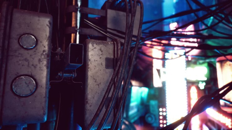 Cyberpunk city night