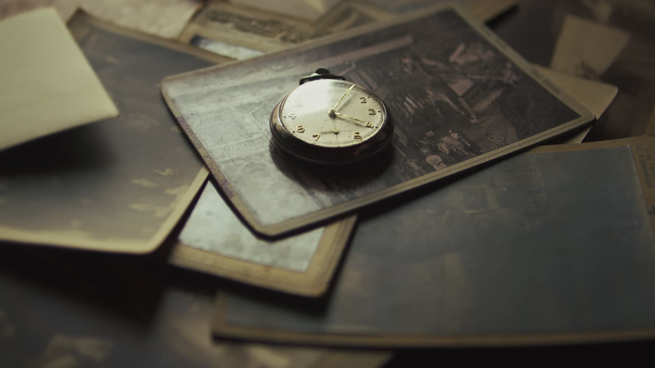 Hand places.Symbol of milestone achievement, heritage branding, or time management. Moody cinematic lighting ideal for luxury brand storytelling