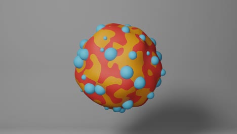 abstract multicolor liquid shape with bubbles reshape and transform. 3d rendered creative object animation