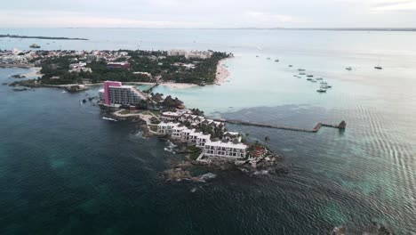 mexico cancun riviera maya isla mujeres aerial high angle footage