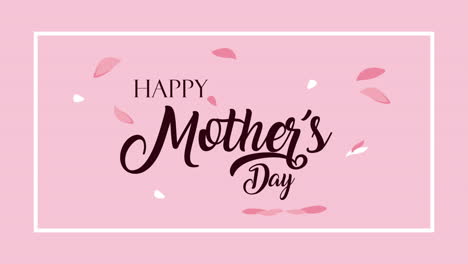 happy mothers day lettering with flowers petals