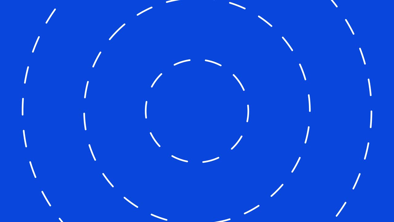 movimiento de líneas circulares con efecto de extracción. fondo azul.