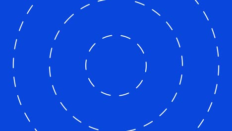 movement of circular lines with extraction effect. blue background.