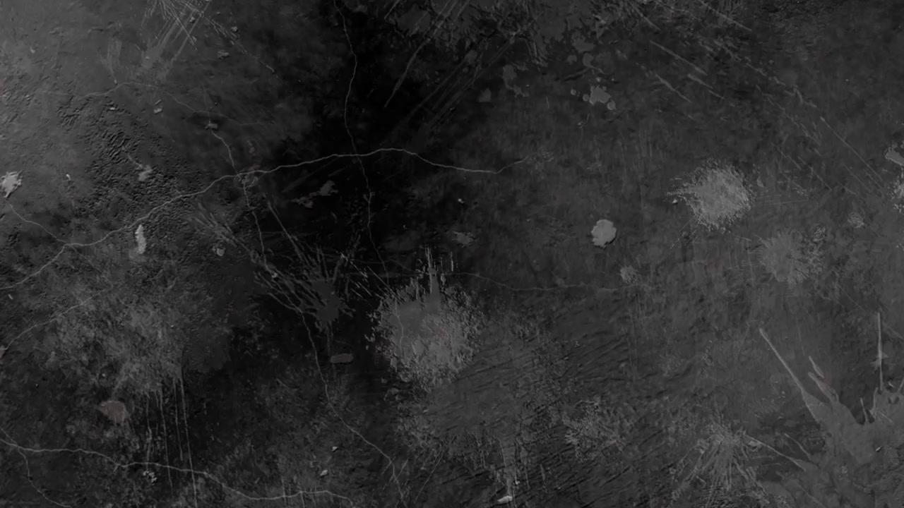 Texture Grunge Scuro Astratto con Schizzi d'Inchiostro in Movimento
