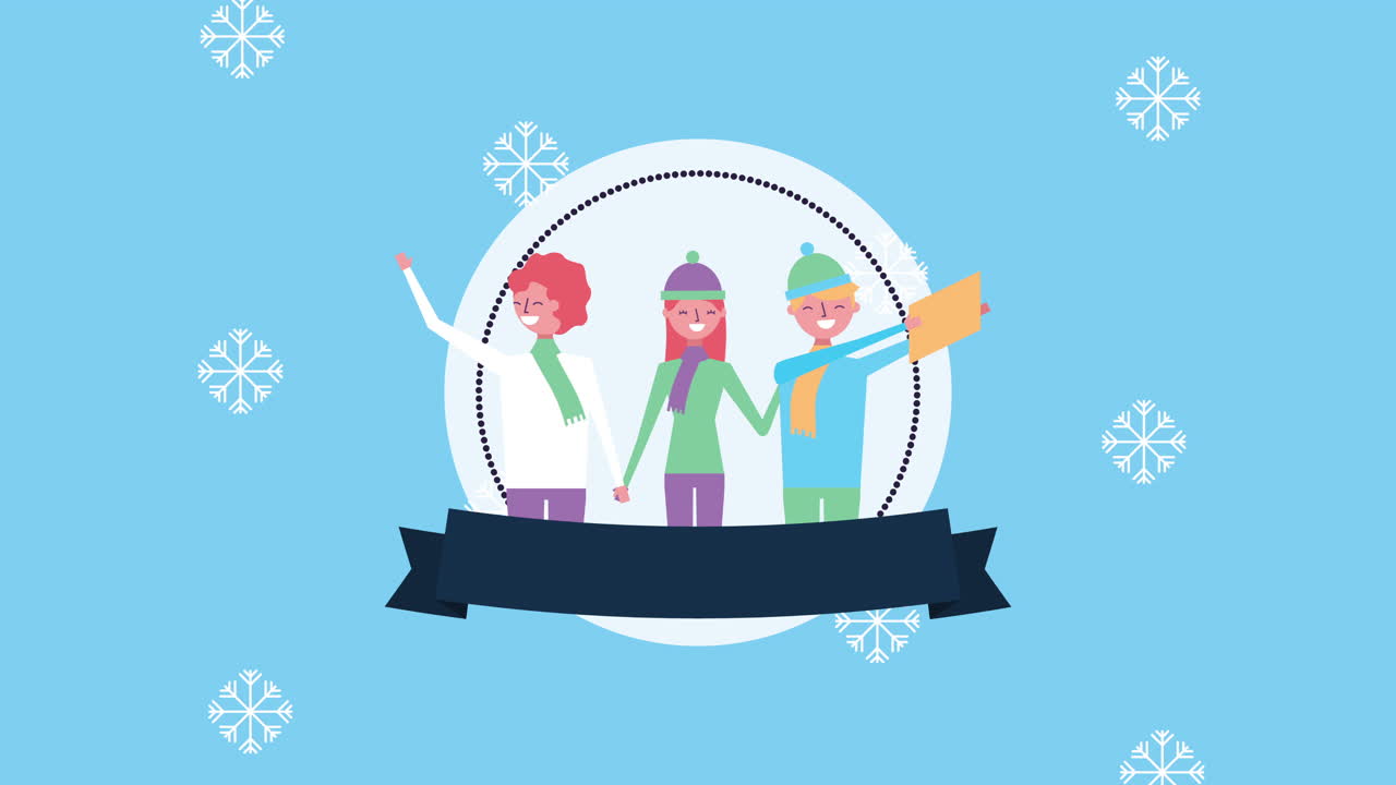 사람 들 과 눈알 과 함께 겨울의 눈 풍경 장면