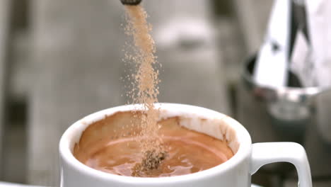 close up of cup with coffee