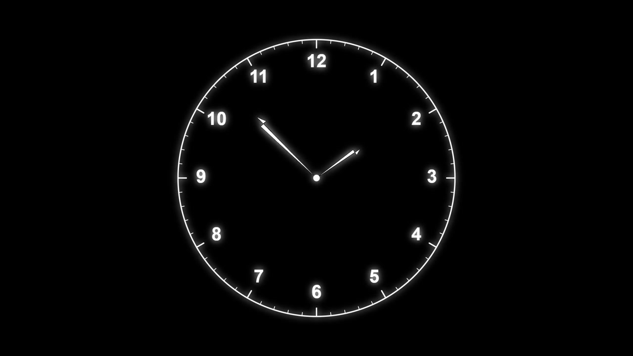 Digital Clock Face Showing Time Passing Rapidly