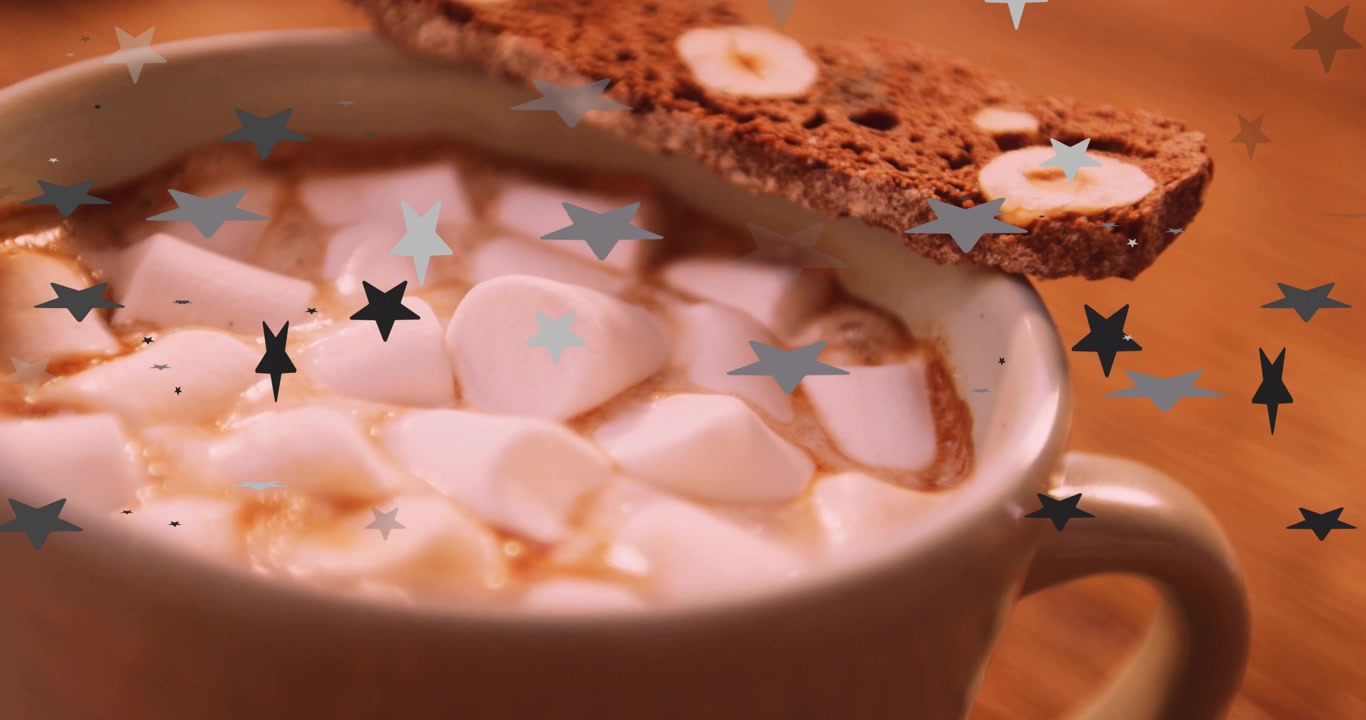 誕生日パーティーでバースデーケーキを持った子供たちの上にフレームのアニメーション。
