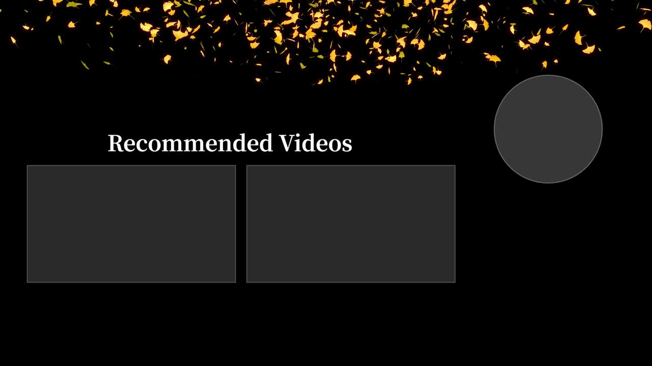 가을 잎 입자 유튜브 엔드 카드 엔딩 스크린 모션 그래픽