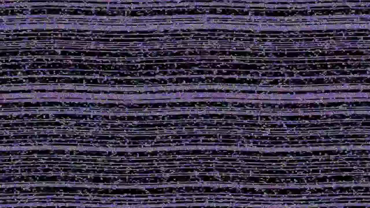 Abstract Digital Glitch Effect with Purple Horizontal Lines