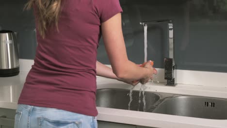 Woman-washing-carrots