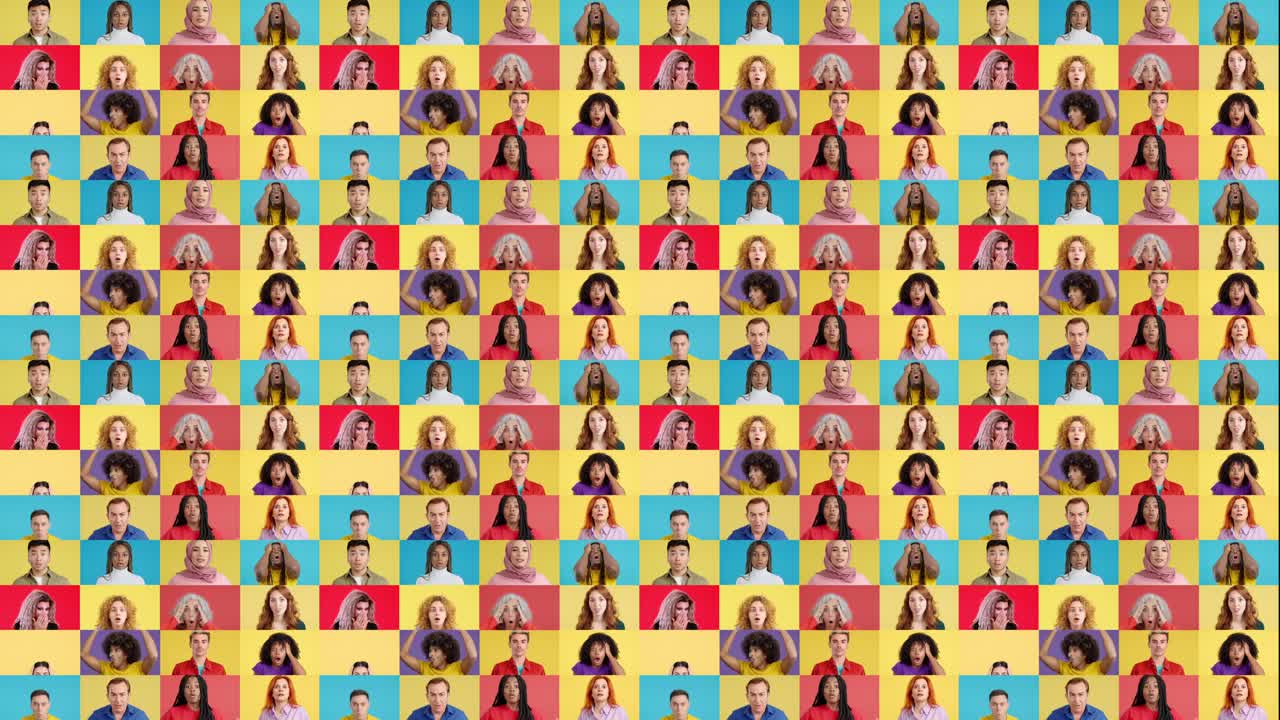 Diverse group of people collage