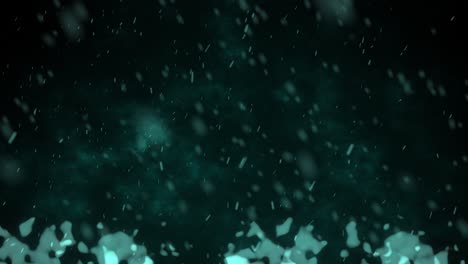 Burning-fiery-hot-embers-flame-sparks-fire-gas-3D-animation-gradient-background-moving-particles-motion-graphics-visual-effect-colour-teal-aqua