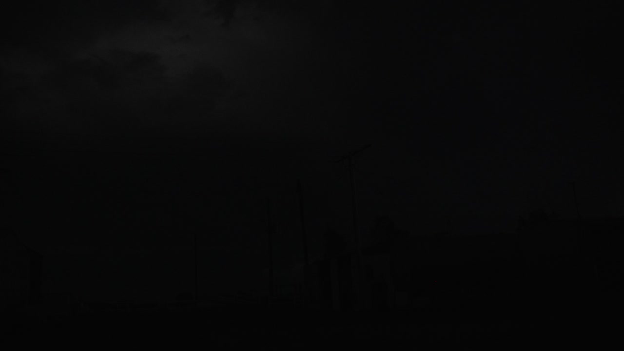 Dramatic Night Storm with Lightning Strikes