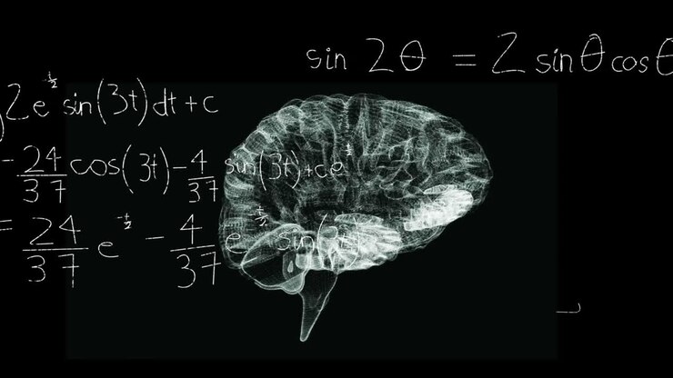 Animation of brain with technology and data processing