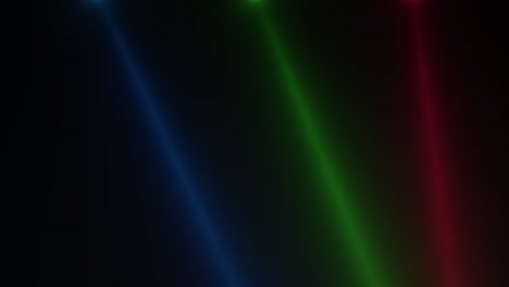haces de luz de neón del arco iris en el escenario de la actuación