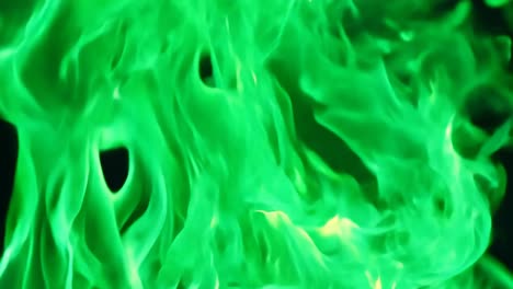 green fire flames