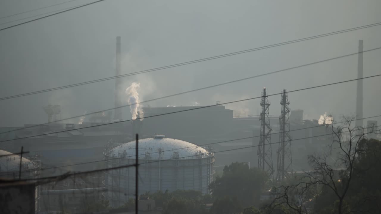 중국 사천 계곡에 위치한 산업 도시