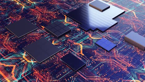 concepto de tecnología de computadora cuántica impulsada por inteligencia artificial.