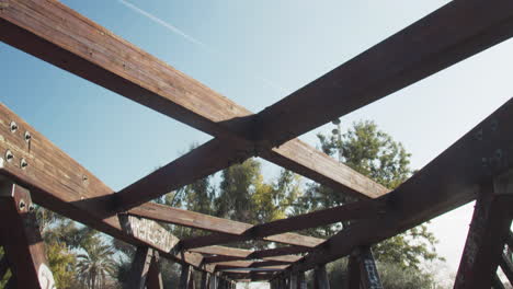 wooden bridge on a sunny day