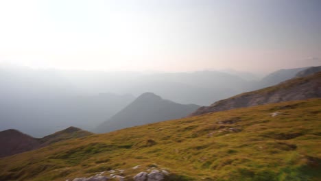 A-view-from-the-top-of-the-Austrian-Alps-Schneibstein,-in-Golling