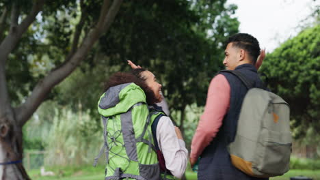 High-five,-success-or-happy-couple-hiking