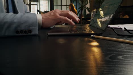 businessman working on a laptop
