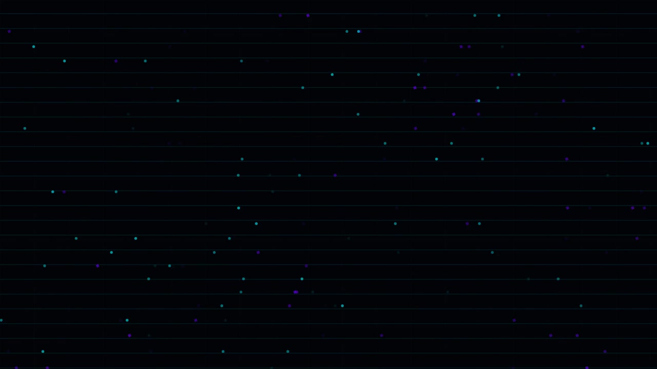 Abstract Digital Background with Floating Particles and Grid Lines