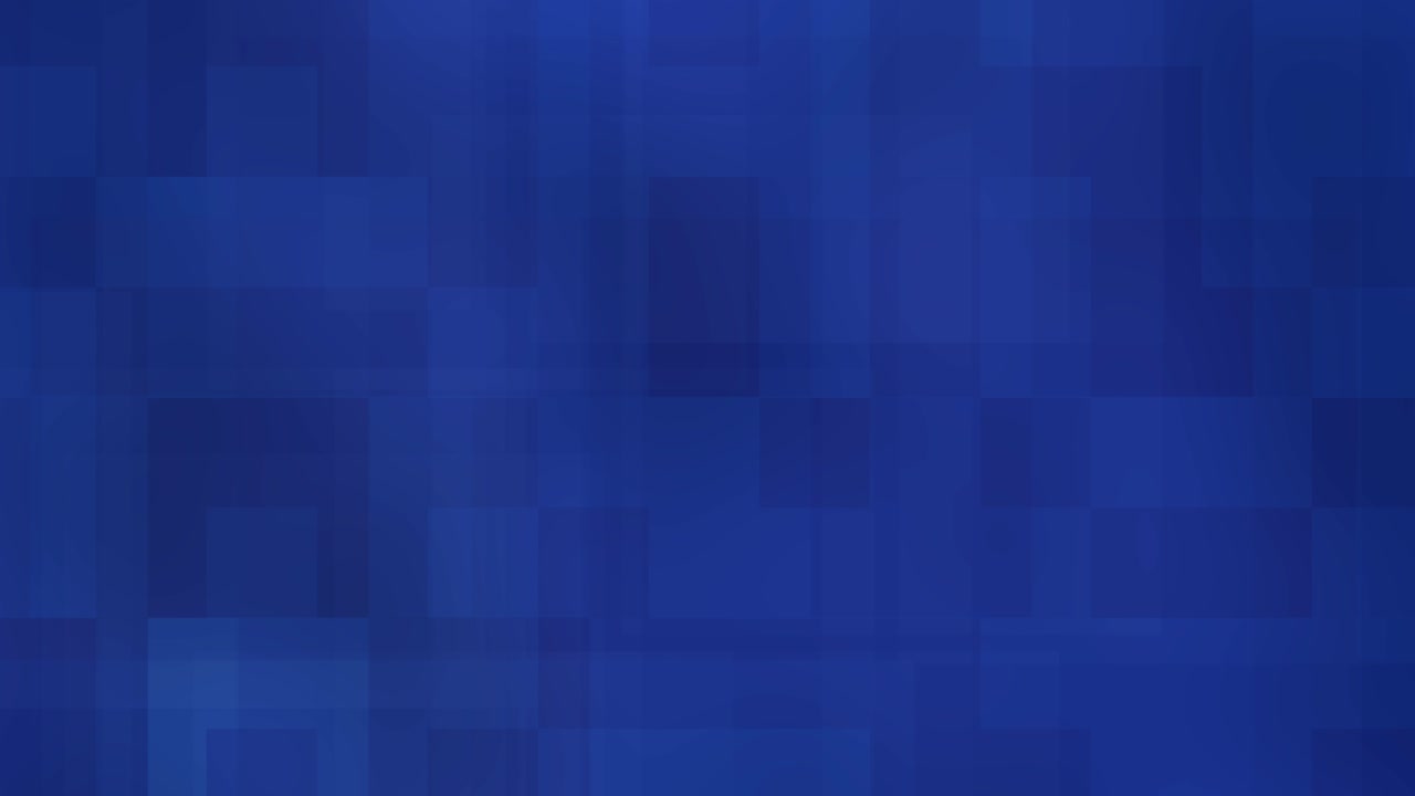 smooth abstract animated background in deep blue tones, subtle motion of overlapping translucent rectangle shapes patterns, gradual color transitions