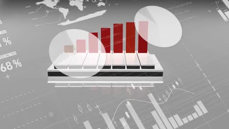 Procesamiento-De-Datos-Estadísticos-Sobre-Procesamiento-De-Datos-Financieros-Sobre-Fondo-Gris