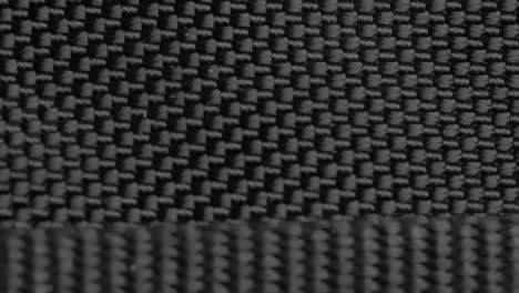 macro en movimiento de primer plano de tela de nylon negro