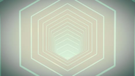 túnel hexagonal de bucle abstracto de color turquesa