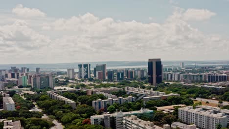 brasilika cityscape over superquadras in asa sul, drone footage