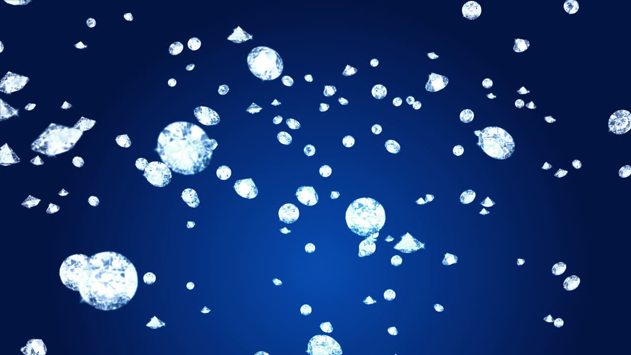 떨어지는 다이아몬드의 추상적인 애니메이션 모션 빨간 루프 배경 3d 녹색 화면