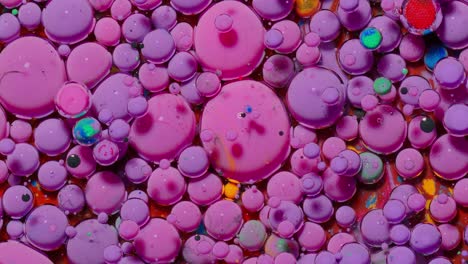 abstract liquid art with purple and pink bubbles