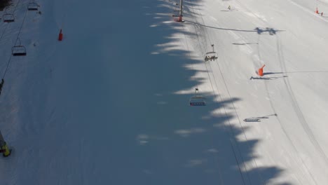 arinsal ski resort, andorra - hoovering over teleski, dolly in