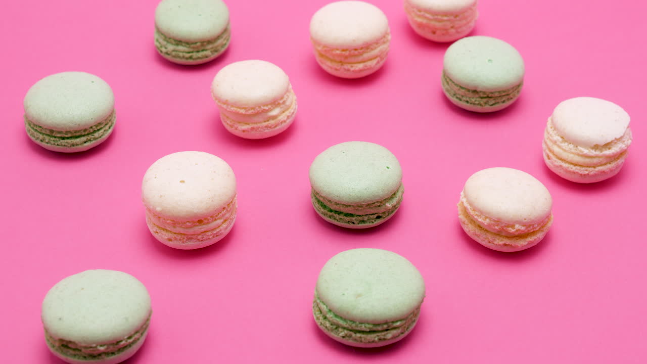 Macarons on a Pink Background