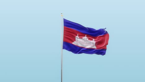 bandera de camboya con alfa y fondo con diferentes ángulos de movimiento