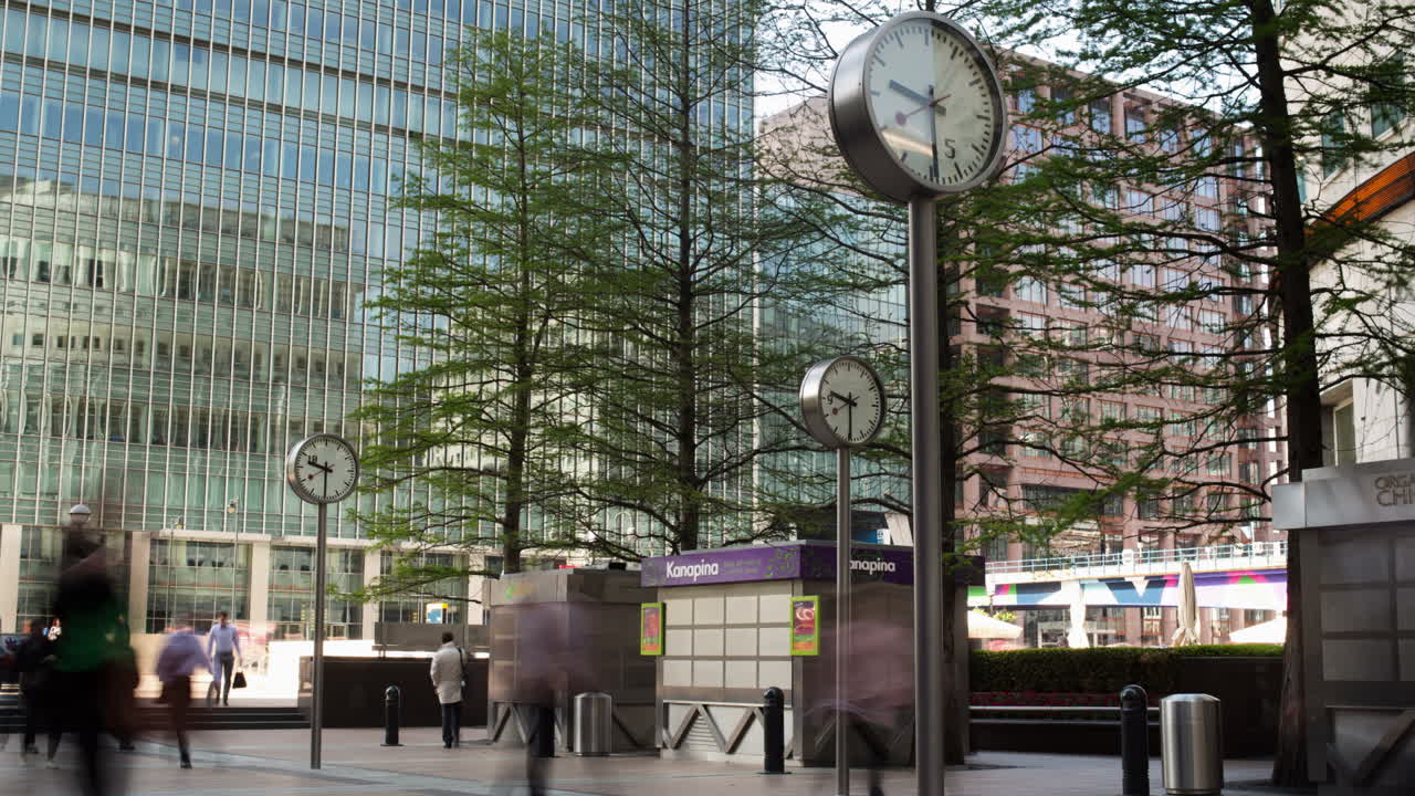 도크랜드 통근자 timelapse 03