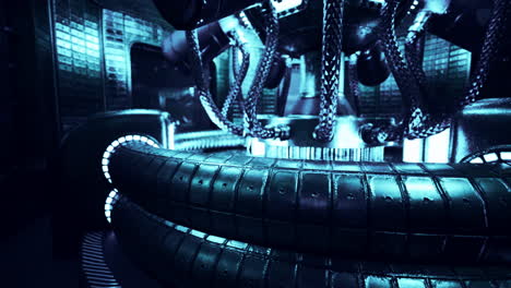 interior de maquinaria industrial futurista