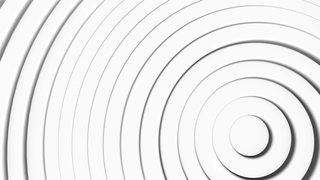 3d circles pattern with blinds effect. White clean rings animation