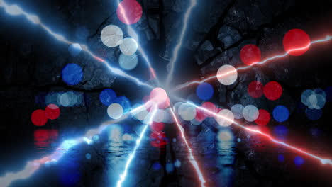 abstract light rays and bokeh on dark cracked background